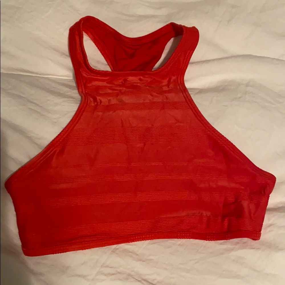 Halter red bikini set